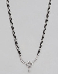 Thumbnail for Solitaire Silver Plated American Diamond Mangalsutra