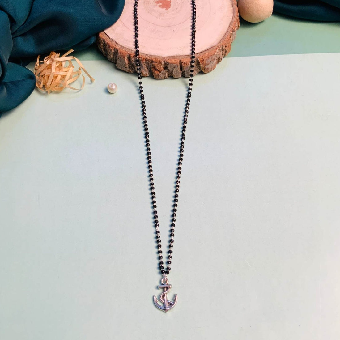 Exquisite Silver Plated Anchor Managalsutra - Abdesignsjewellery