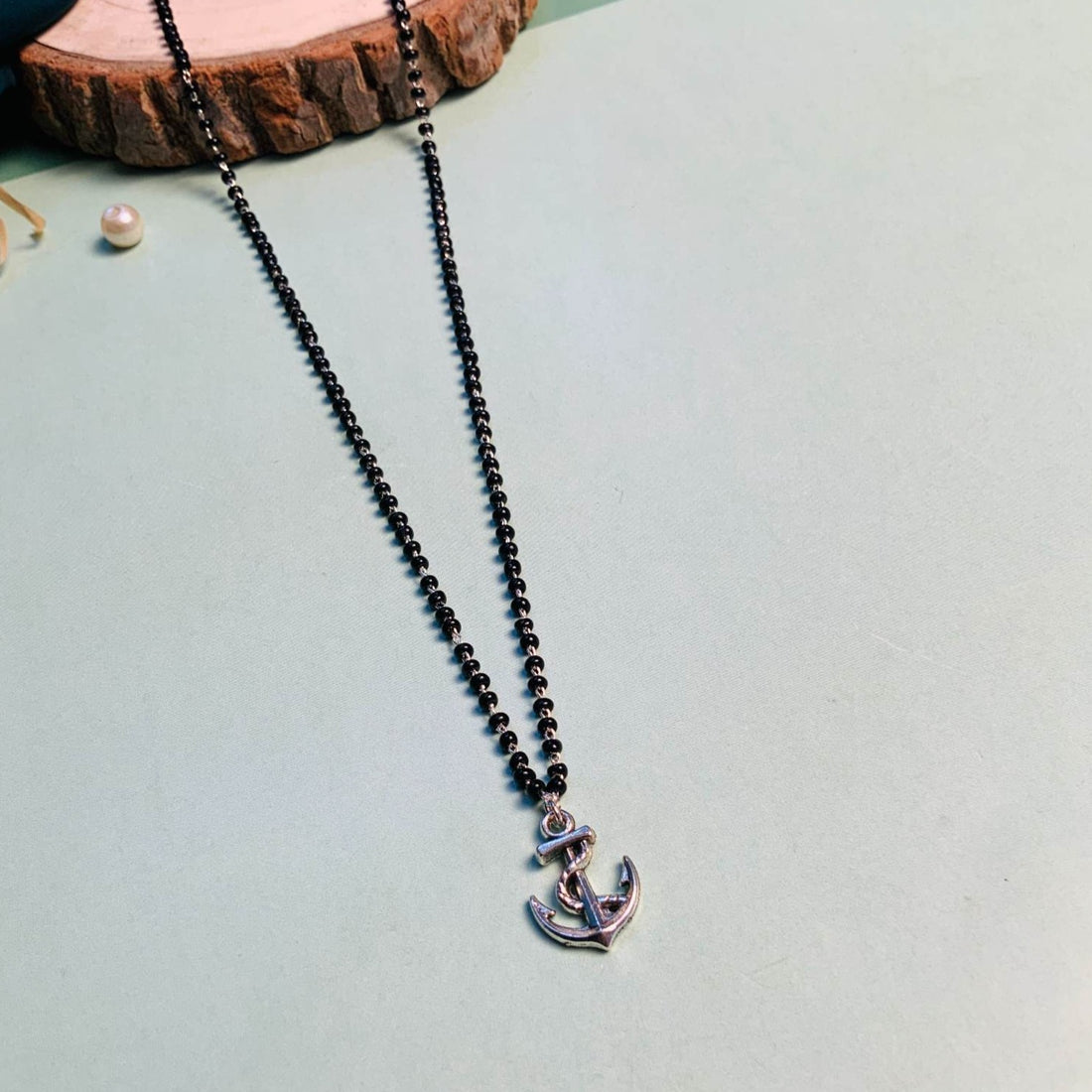 Exquisite Silver Plated Anchor Managalsutra - Abdesignsjewellery
