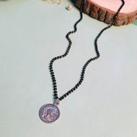 Thumbnail for Minimal Silver Plated Coin Managalsutra - Abdesignsjewellery