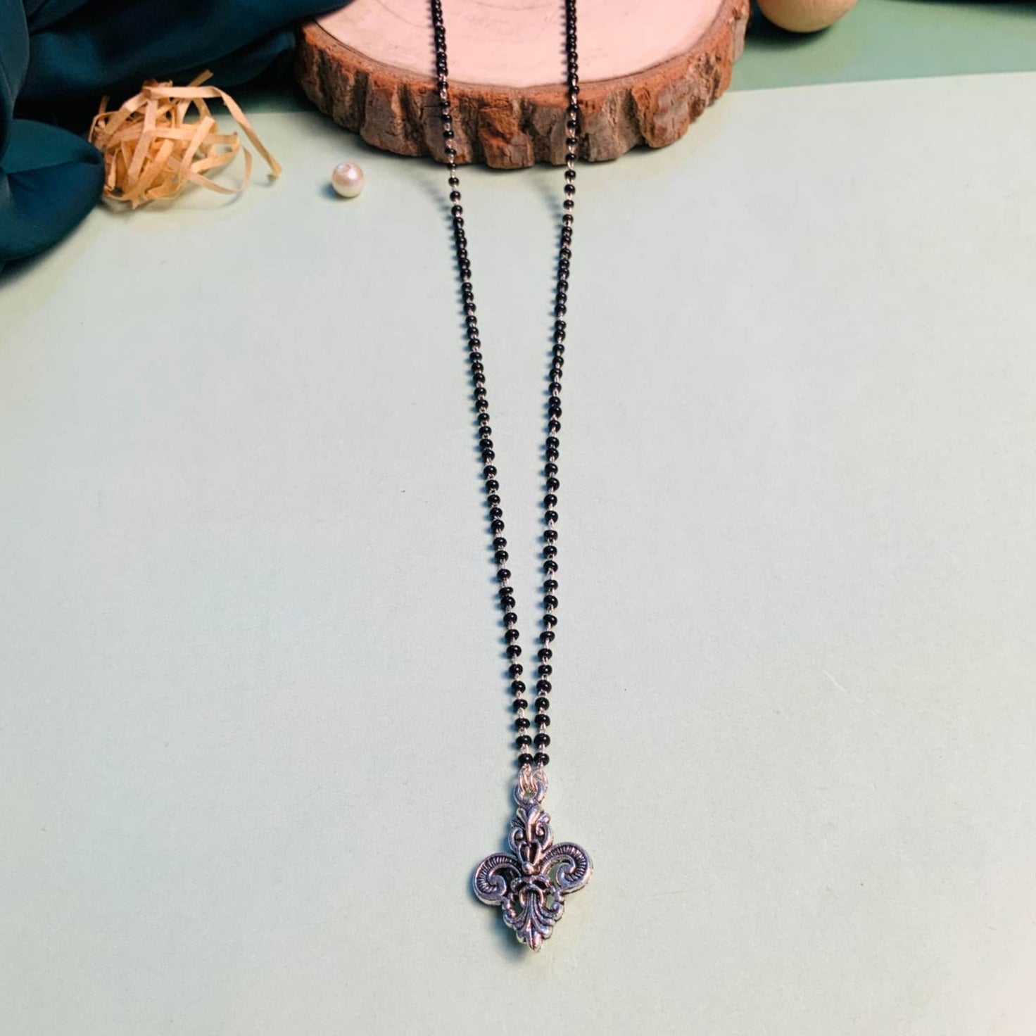 Beautiful Silver Plated Managalsutra - Abdesignsjewellery