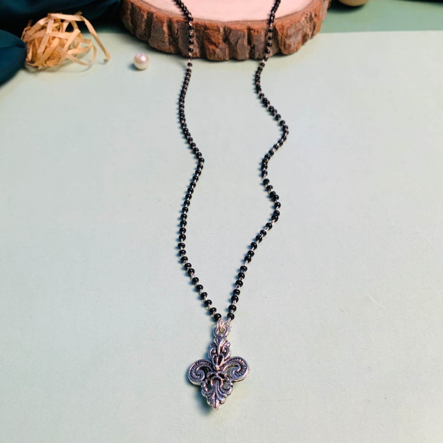 Beautiful Silver Plated Managalsutra - Abdesignsjewellery