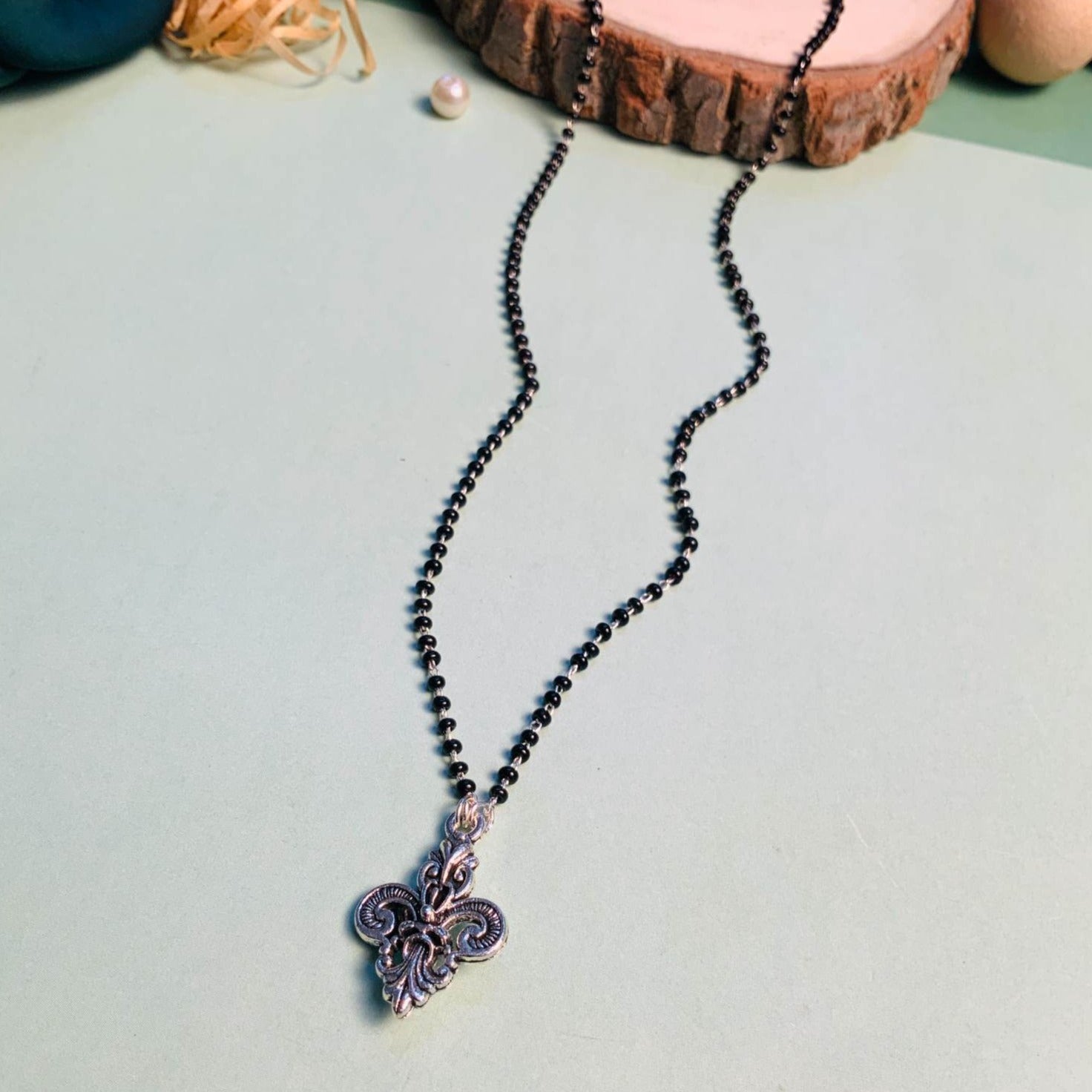 Beautiful Silver Plated Managalsutra - Abdesignsjewellery