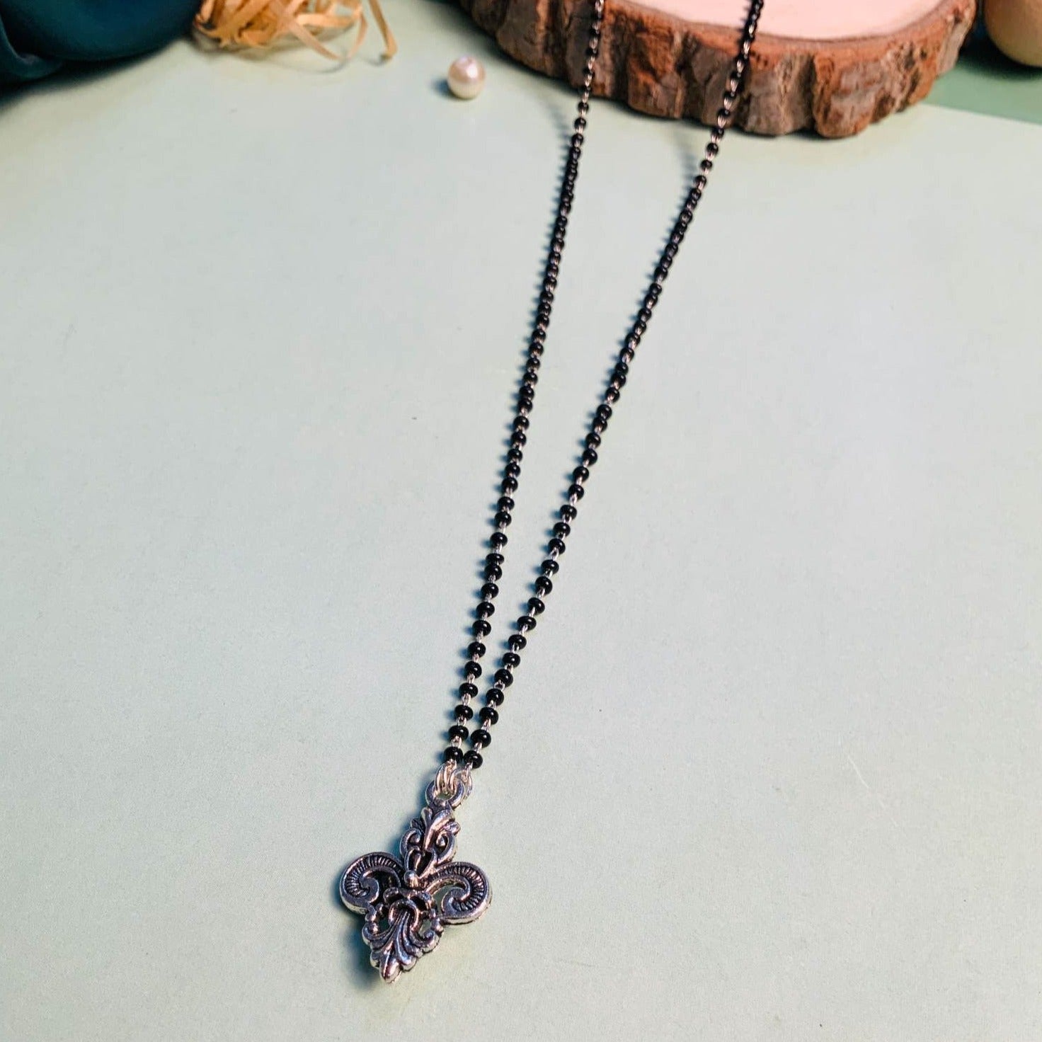 Beautiful Silver Plated Managalsutra - Abdesignsjewellery