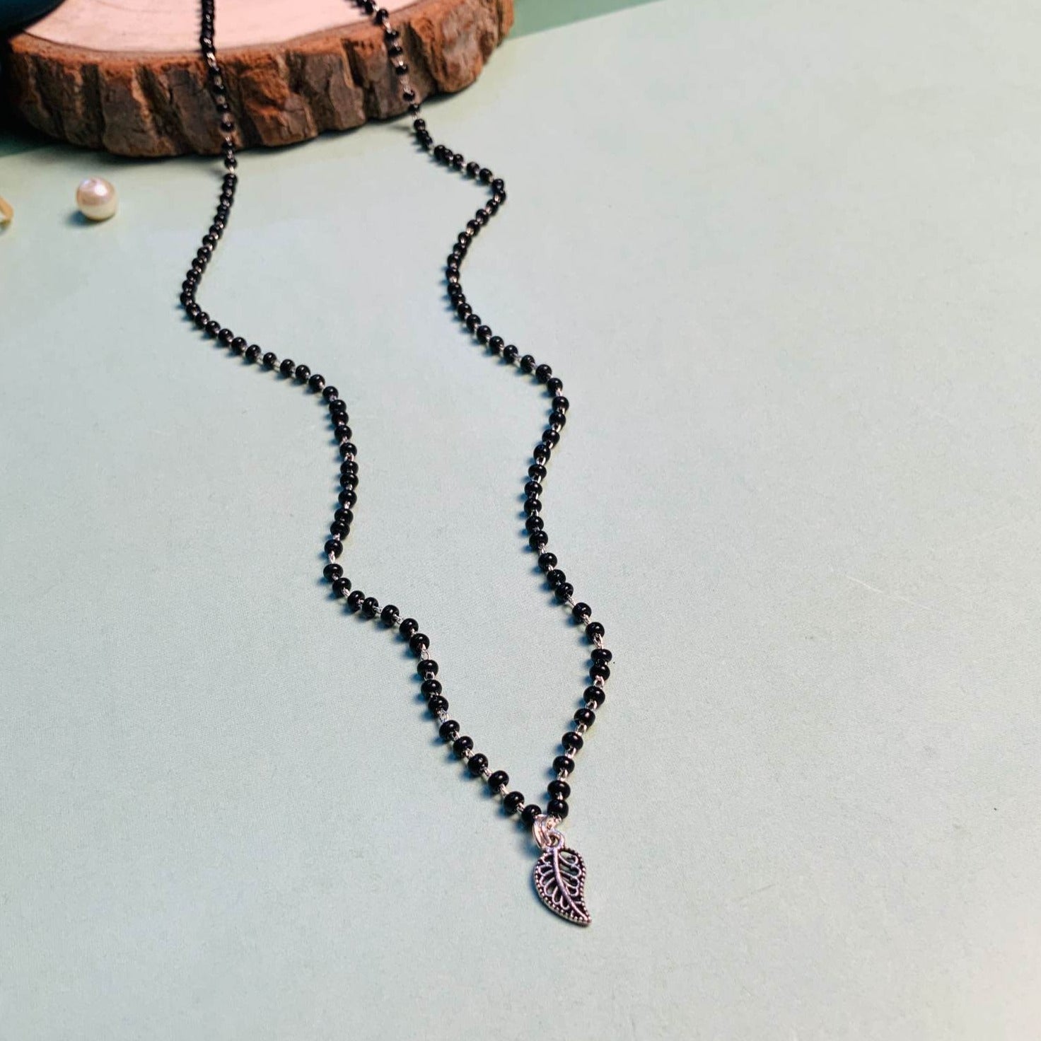 Unique Silver Plated Leaf Managalsutra