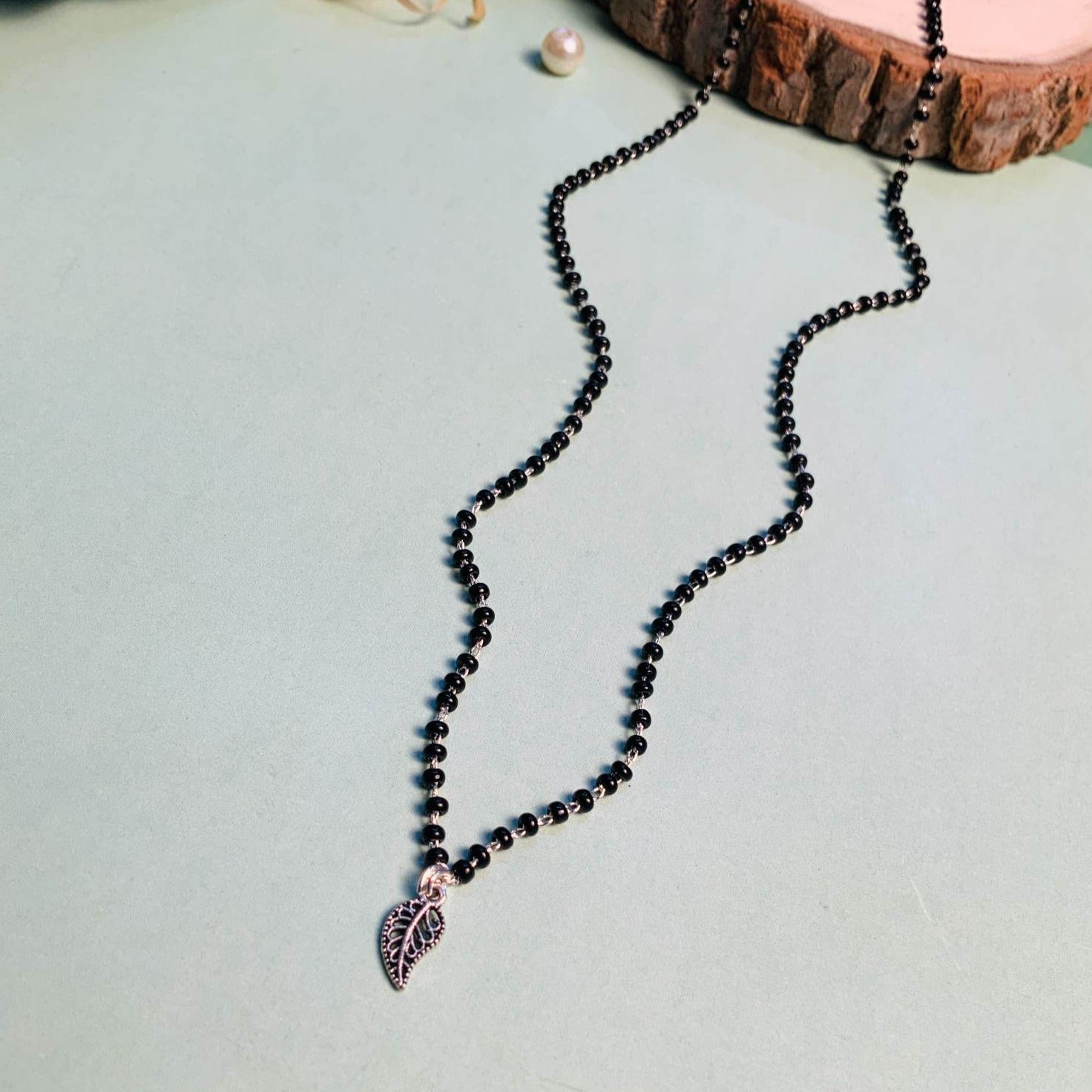 Unique Silver Plated Leaf Managalsutra