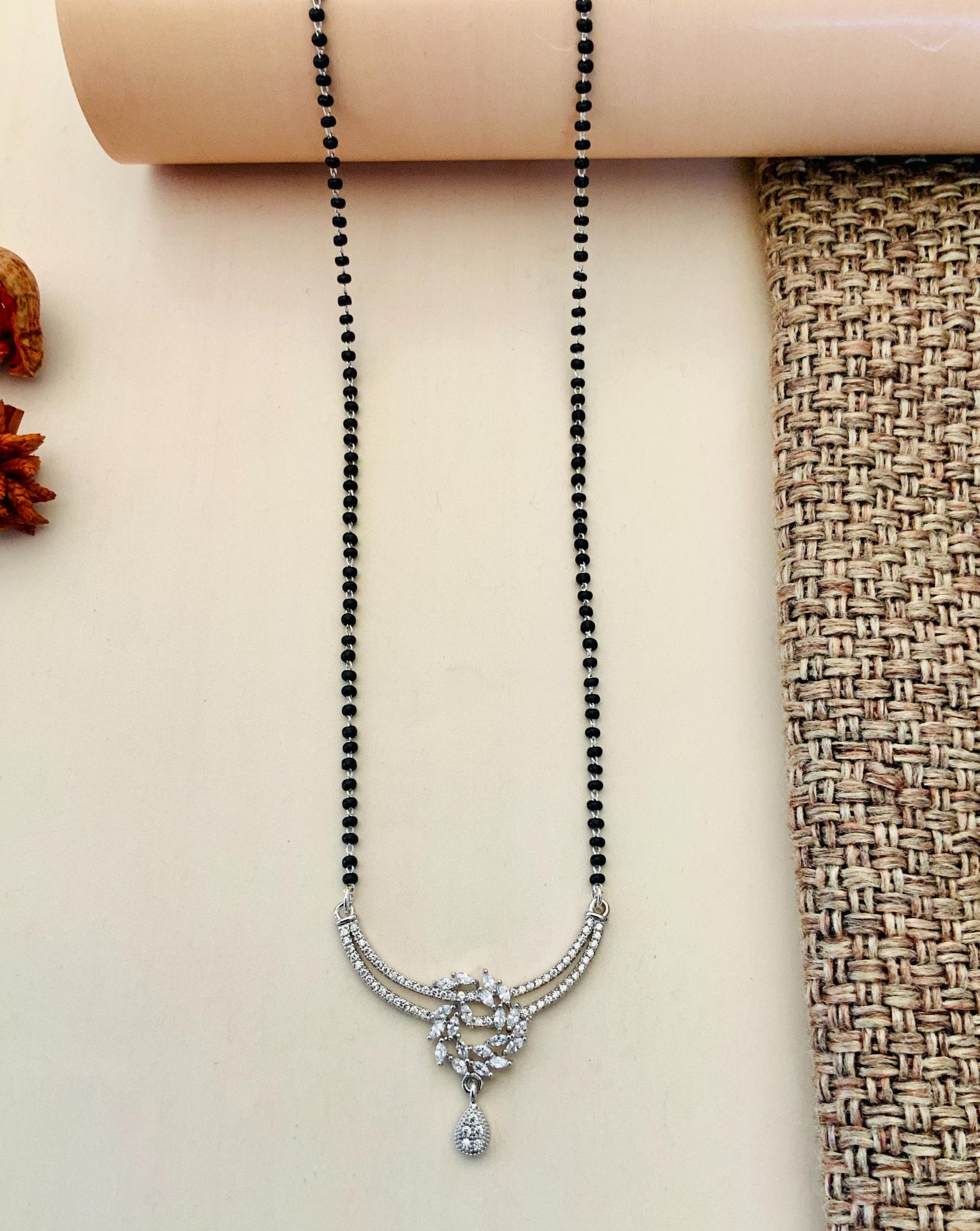 american diamond mangalsutra