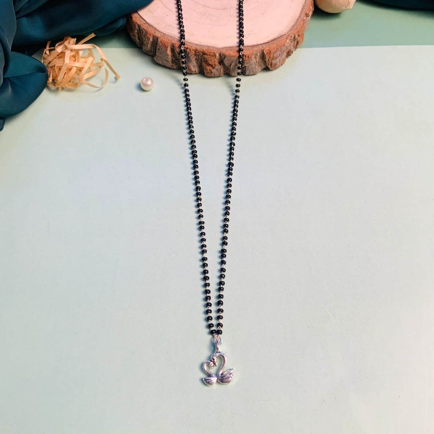 Beautiful Silver Plated Mandarin Managalsutra - Abdesignsjewellery