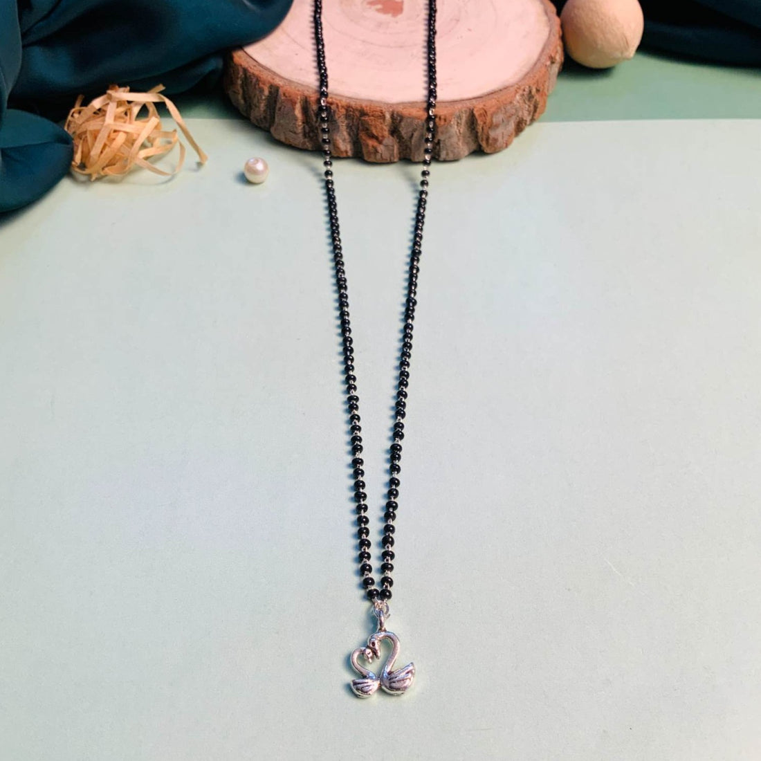 Beautiful Silver Plated Mandarin Managalsutra - Abdesignsjewellery