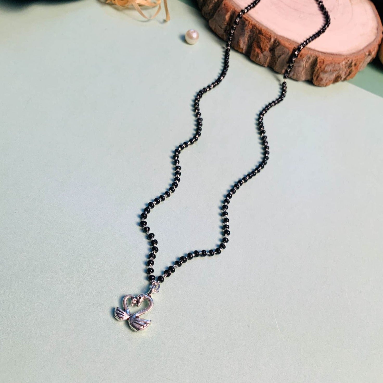 Beautiful Silver Plated Mandarin Managalsutra - Abdesignsjewellery