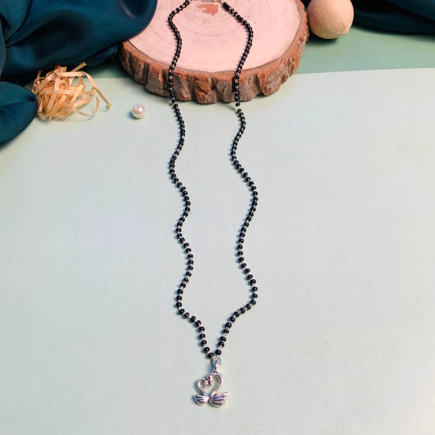 Beautiful Silver Plated Mandarin Managalsutra - Abdesignsjewellery