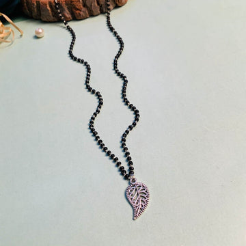 Vibrant Silver Plated Big Leaf Managalsutra