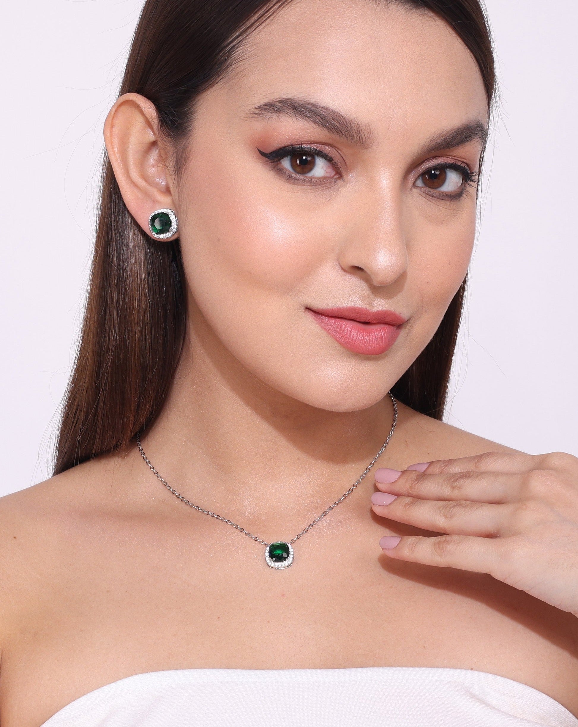 Silver Plated Pendant Set