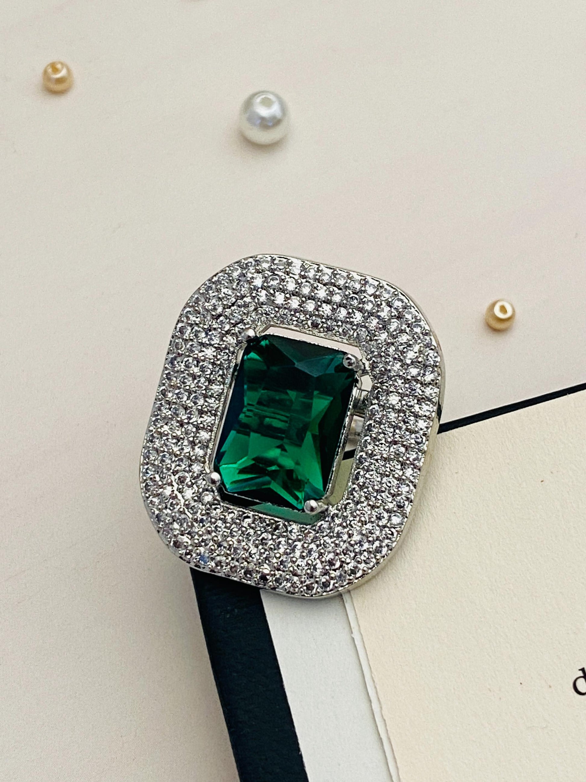 Fascinating Silver Plated CZ Ring - Abdesignsjewellery