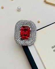 Fascinating Silver Plated CZ Ring