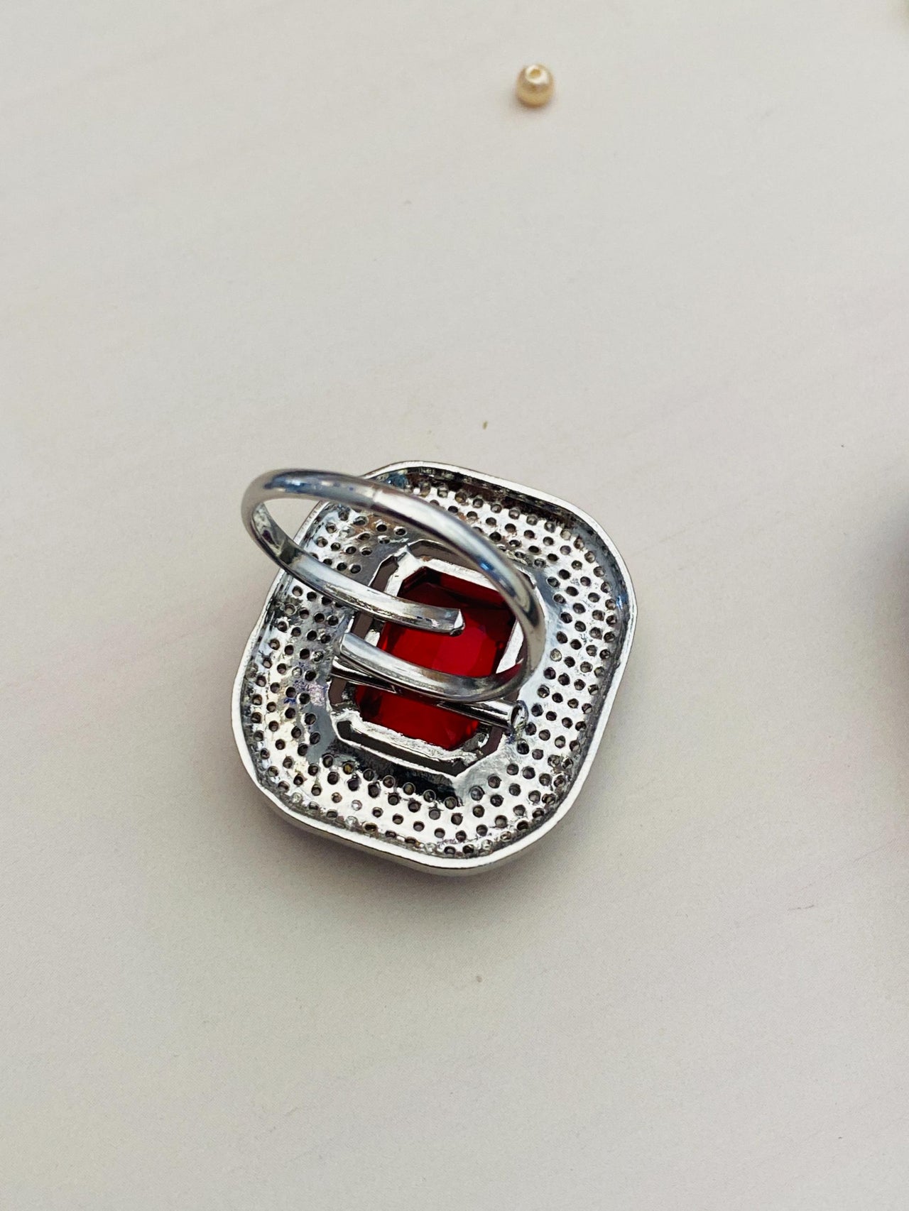 Fascinating Silver Plated CZ Ring - Abdesignsjewellery