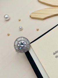 Thumbnail for Eye-catching CZ Studded Silver Plated Ring - Abdesignsjewellery