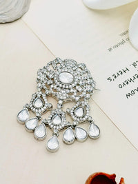 Thumbnail for Wedding Premium Gold Plated Polki Men Brooch Pin