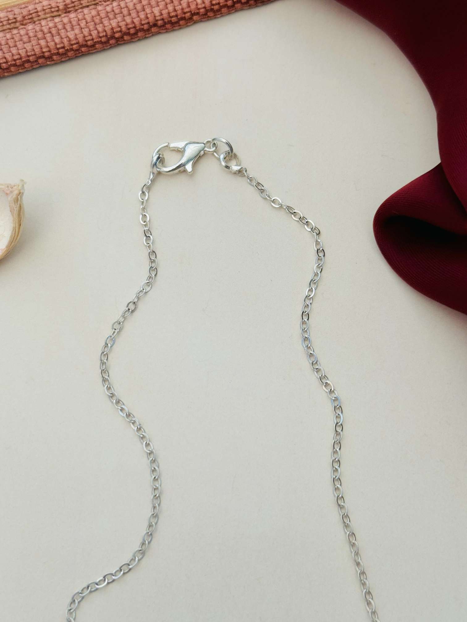 Silver Plated Flower American Diamond Mangalsutra