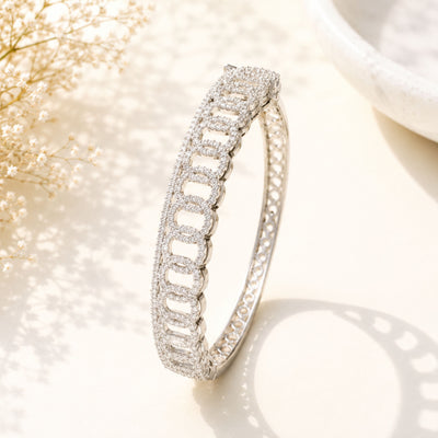 Diamond Look Round Openable Kada – Sparkling Party Wear | Abdesigns