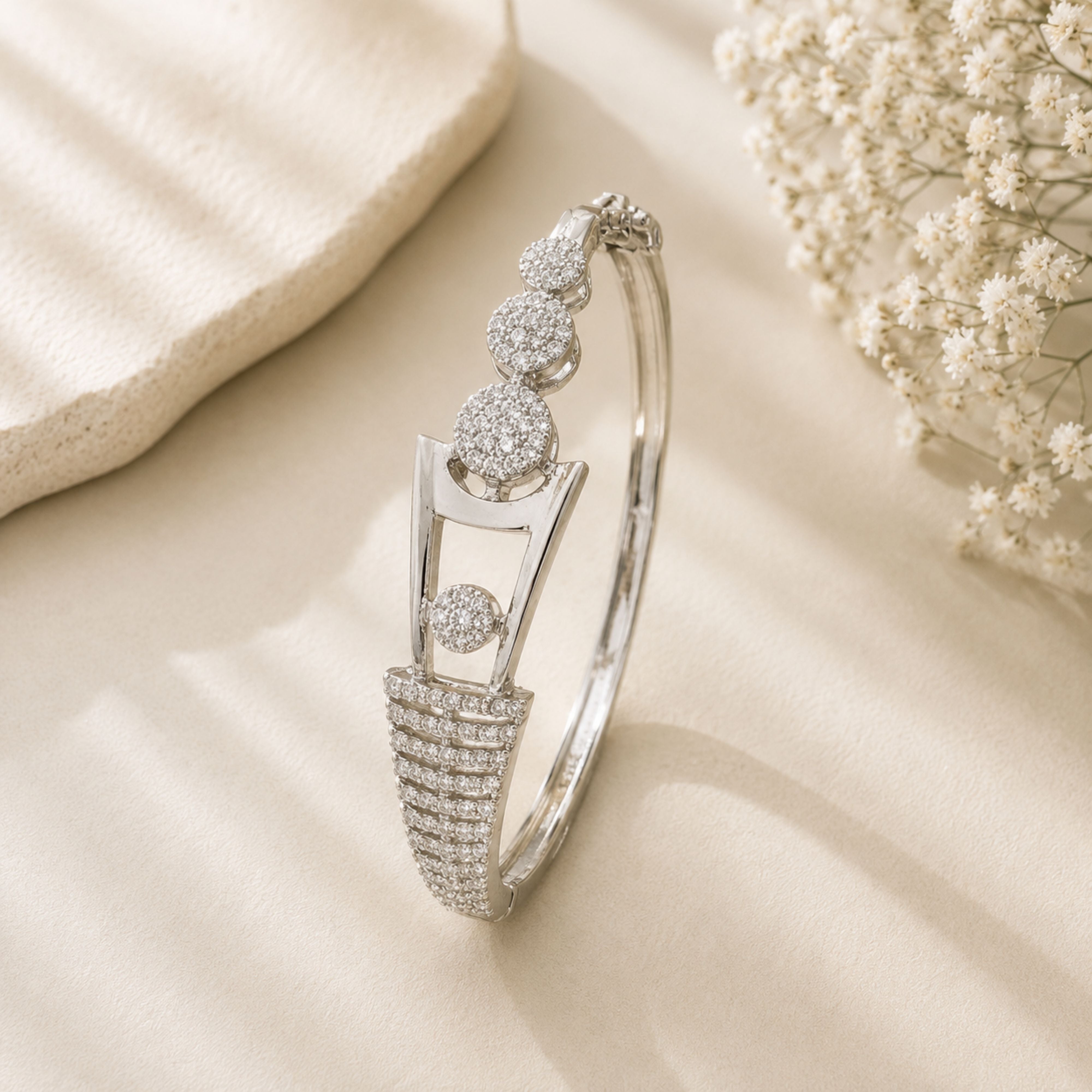 Geometric Diamond Look Bracelet – Modern Party Glam | Abdesigns