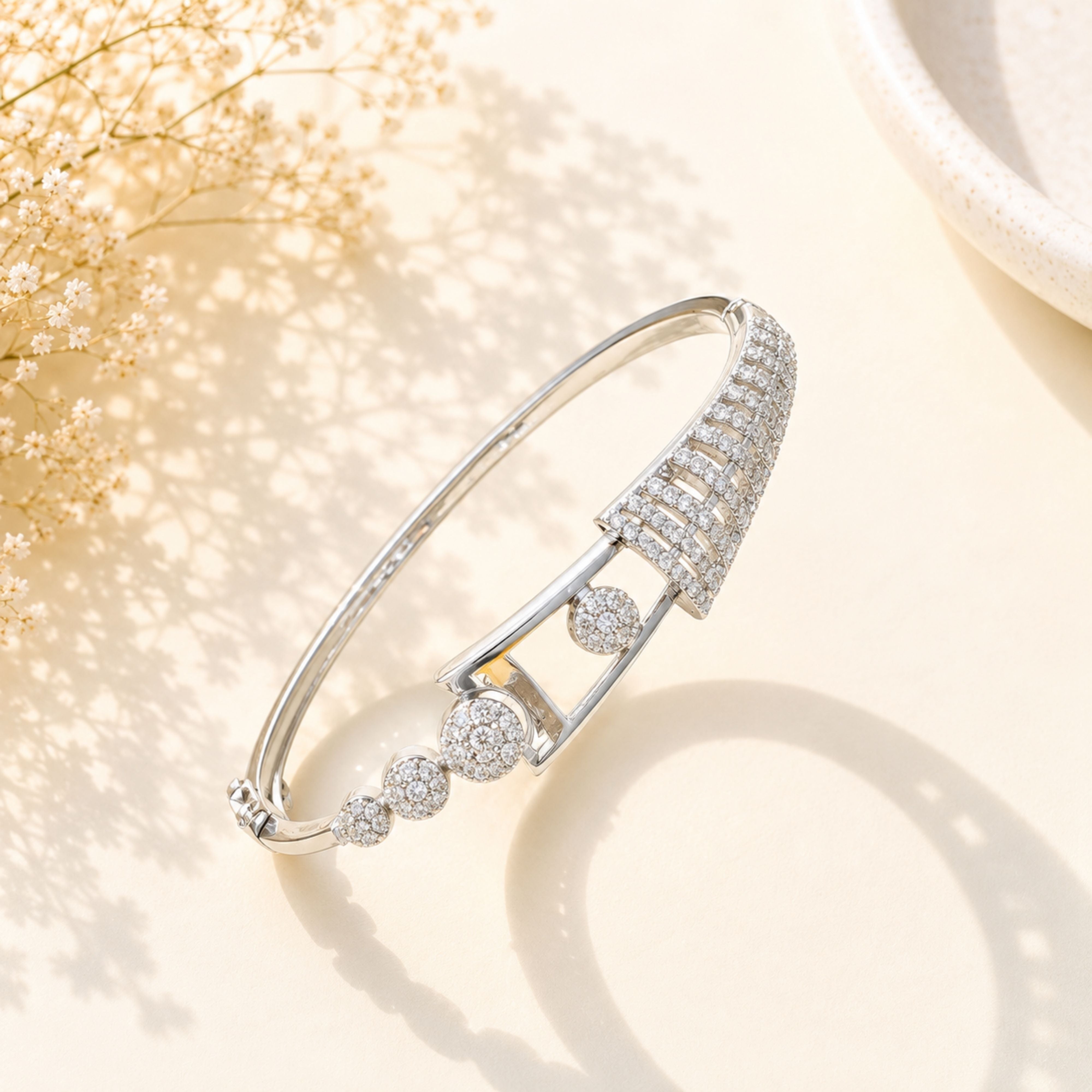 Geometric Diamond Look Bracelet – Modern Party Glam | Abdesigns
