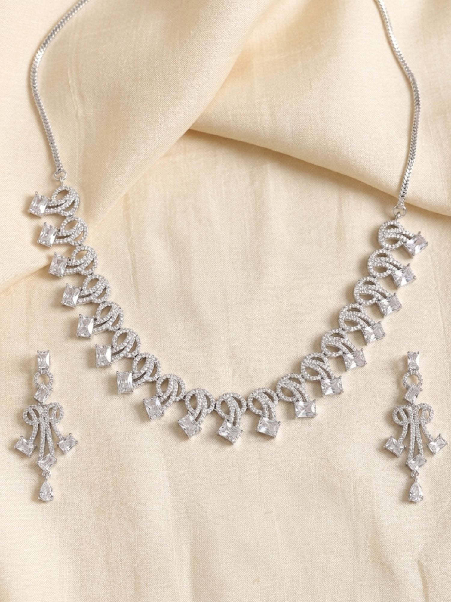 Premium Royal Blue Party Wear Necklace Set