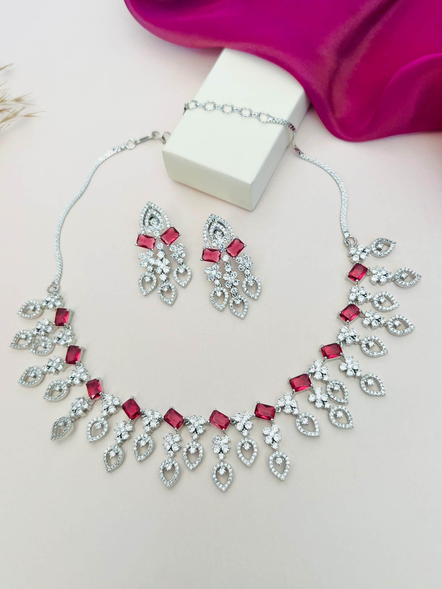 American Diamond Jewellery Set for Weddings