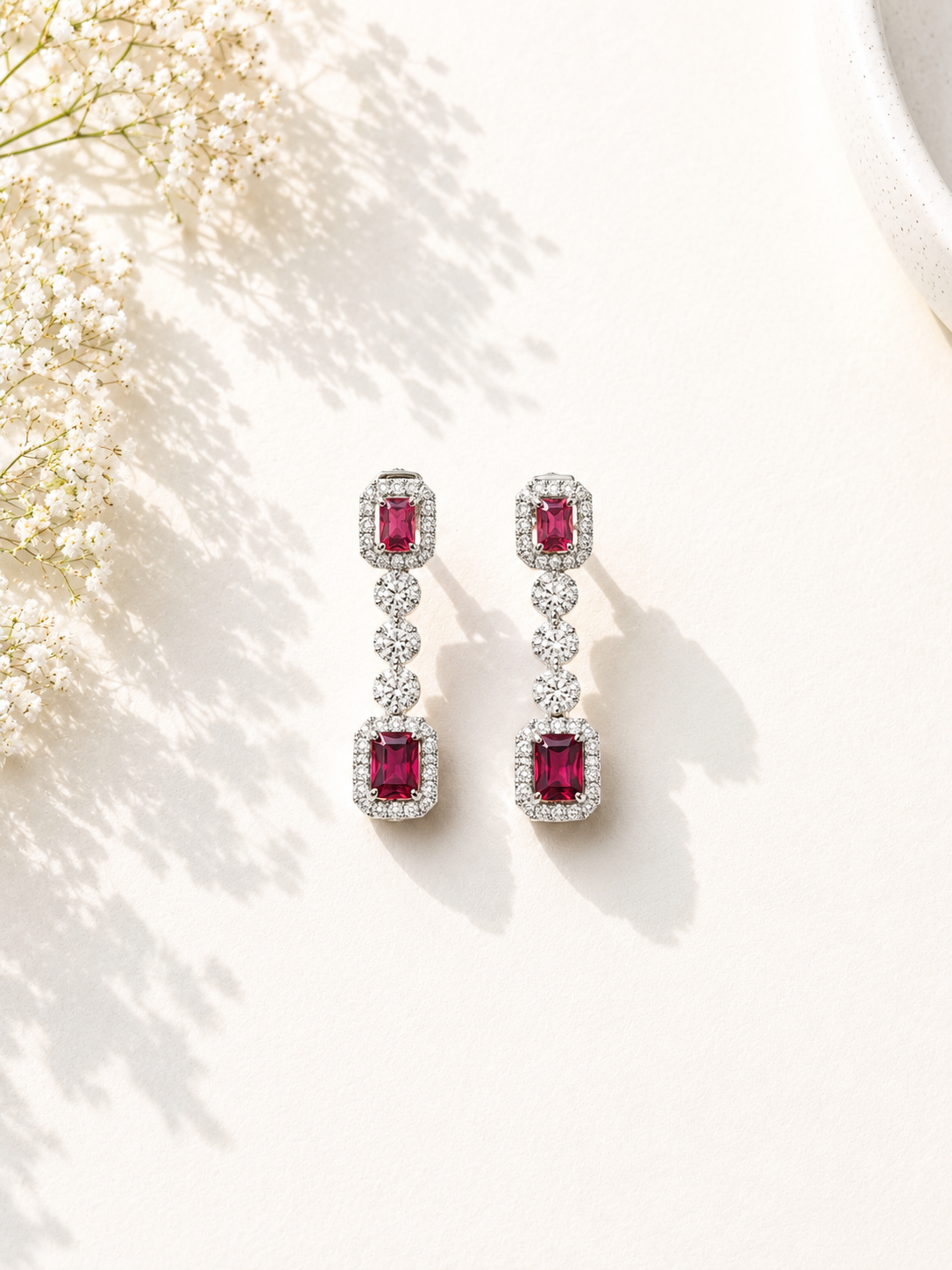 Double Layer Ruby Necklace Set – Stylish Festive Glam - necklace by Abdesigns Jewellery