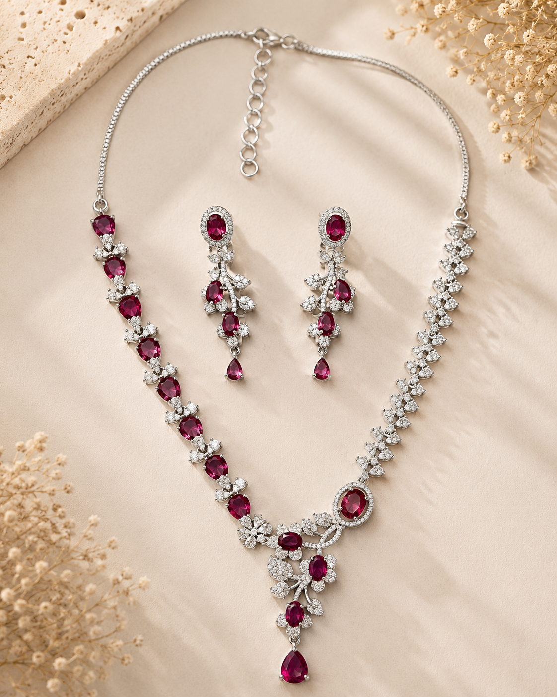 Royal Emerald Stone Jewellery Set – Statement Festive Glam | Abdesigns