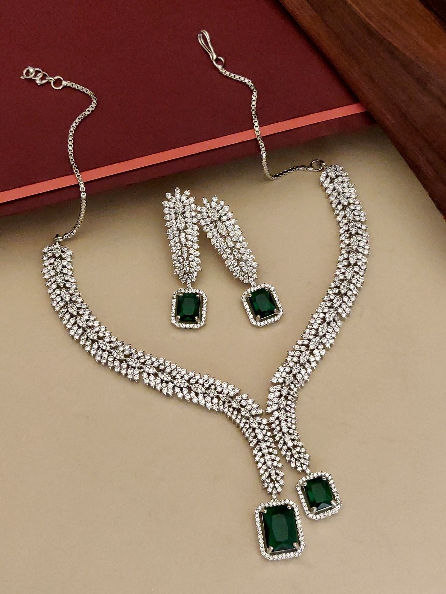 Elegant Stylish Swarovski Necklace Set - necklace by Abdesigns Jewellery