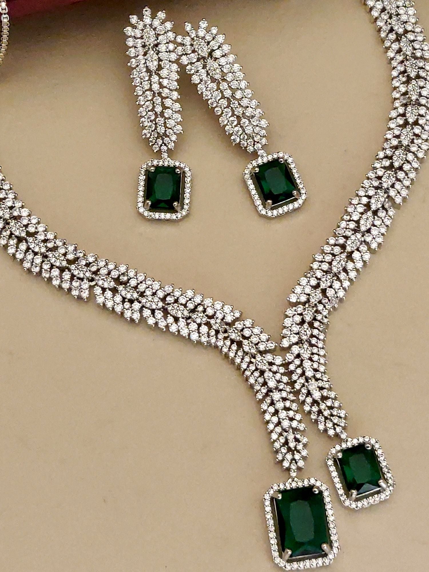 Elegant Stylish Swarovski Necklace Set - necklace by Abdesigns Jewellery
