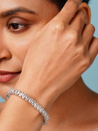 Thumbnail for Luxurious High Quality Silver Cz Bracelet