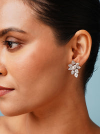 Thumbnail for Crystal American Diamond Silver Plated Earring