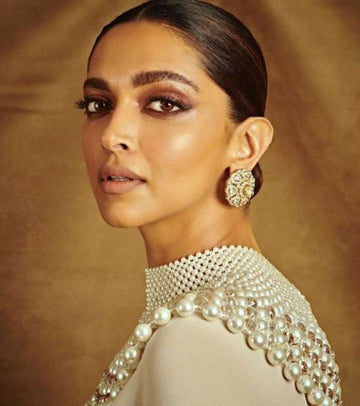 Deepika Padukone Inspired Polki Stud Earrings