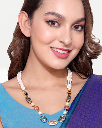 Beads Pearls Stones Gold Plated Jewellery Mala