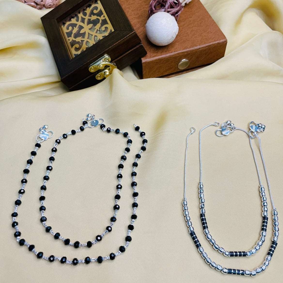 Alluring Silver Anklet Combo - Abdesignsjewellery