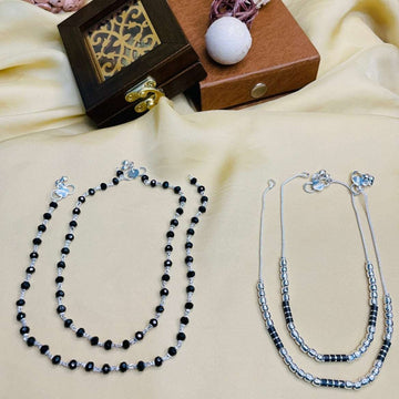 Alluring Silver Anklet Combo - Abdesignsjewellery