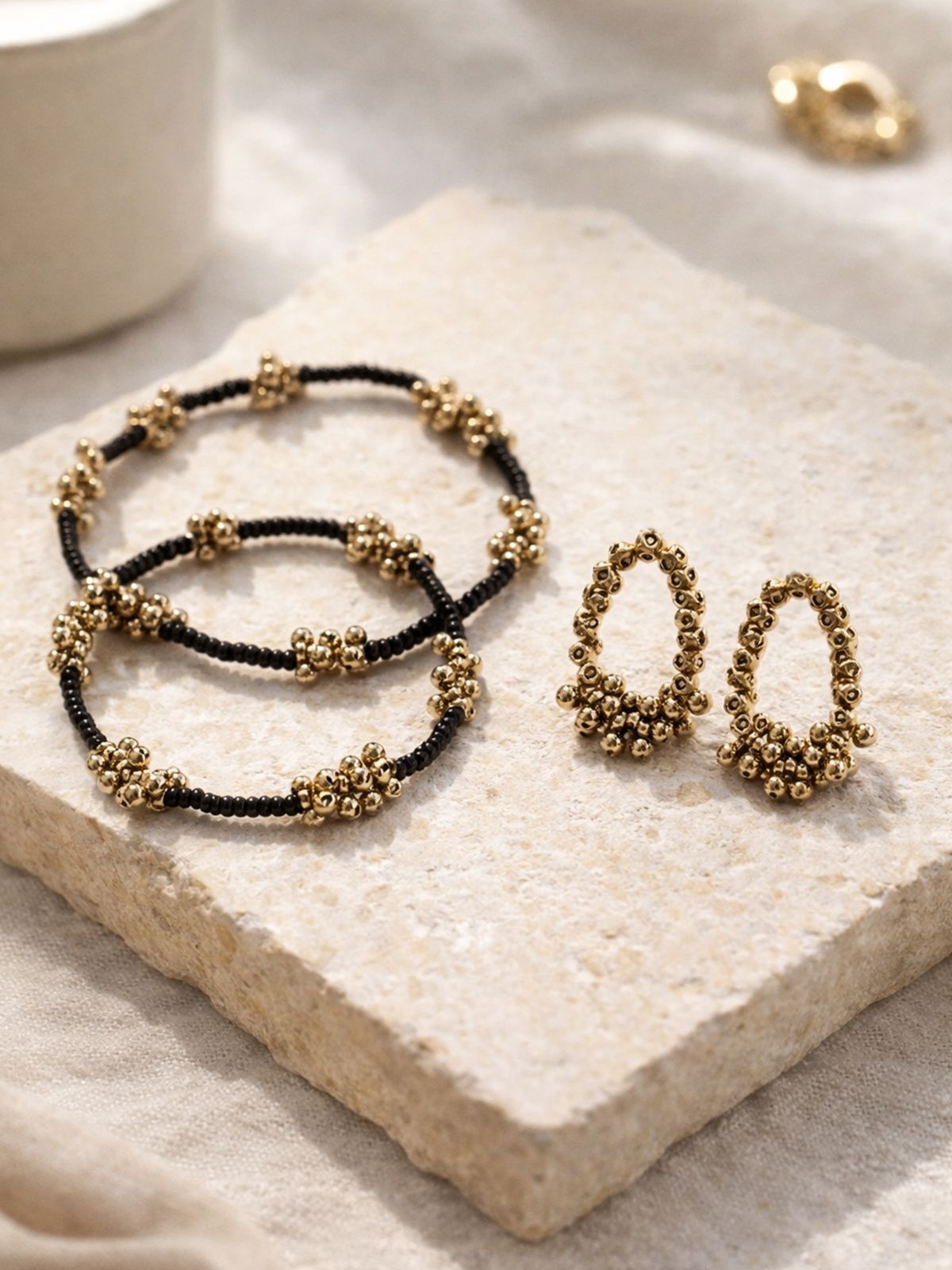 Silver Bead gungru anklet toe ring combo