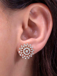 Thumbnail for Gold American Diamond Earrings