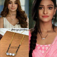 Thumbnail for Aishwarya Khare Inspired Bhagya Lakshmi Beautiful Diamond Mangalsutra - Abdesignsjewellery