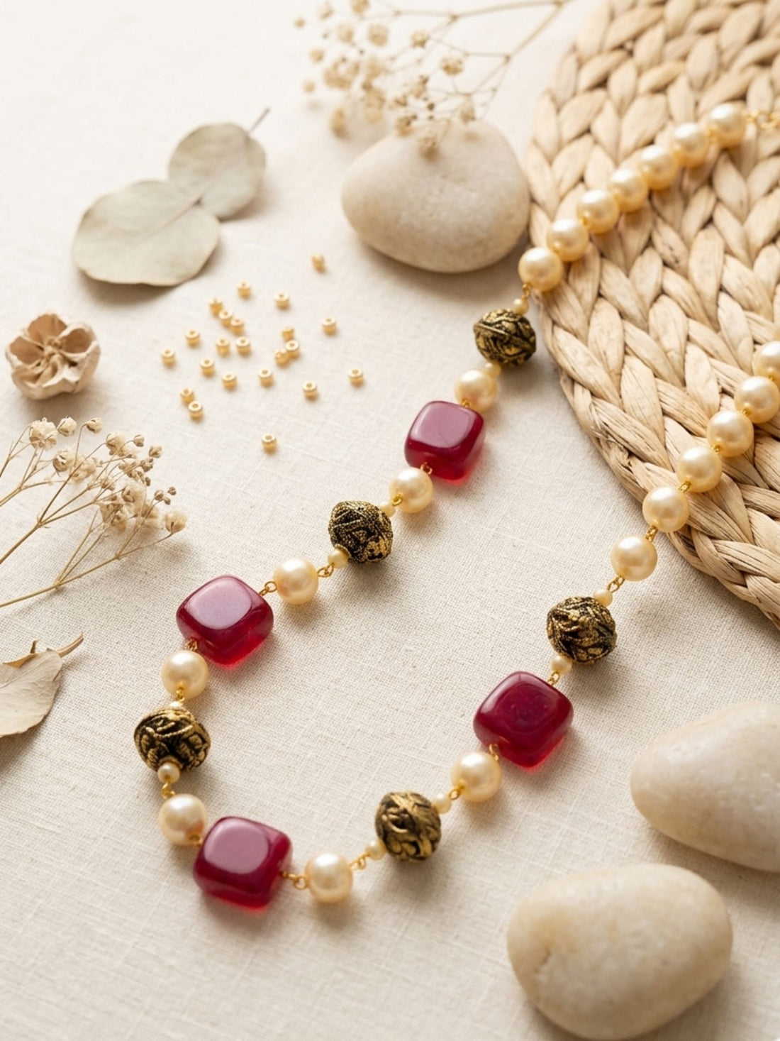 Elegant Classic Jaipuri Beads Mala - jewellery by Abdesigns Jewellery