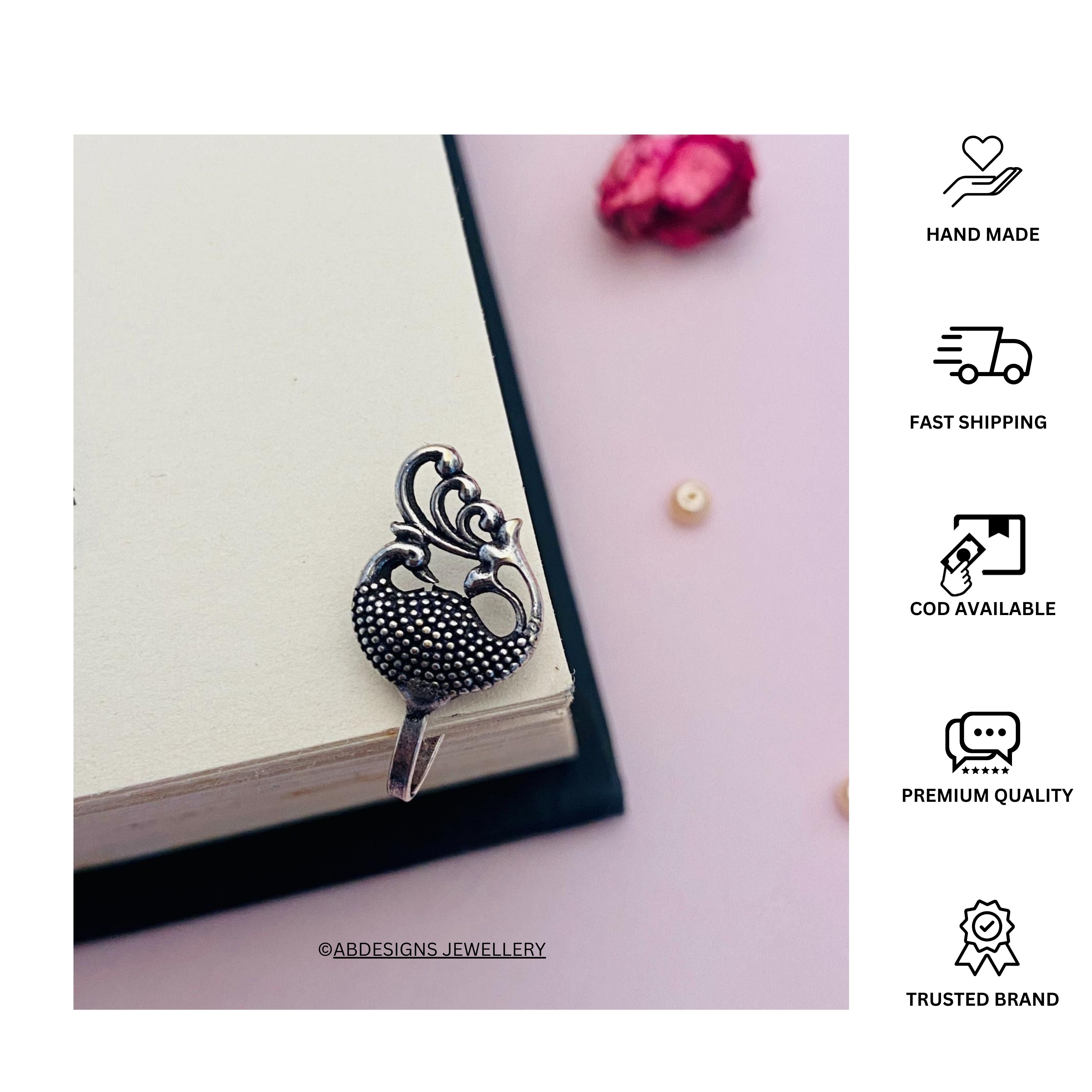 Sophisticated German Silver NosePin