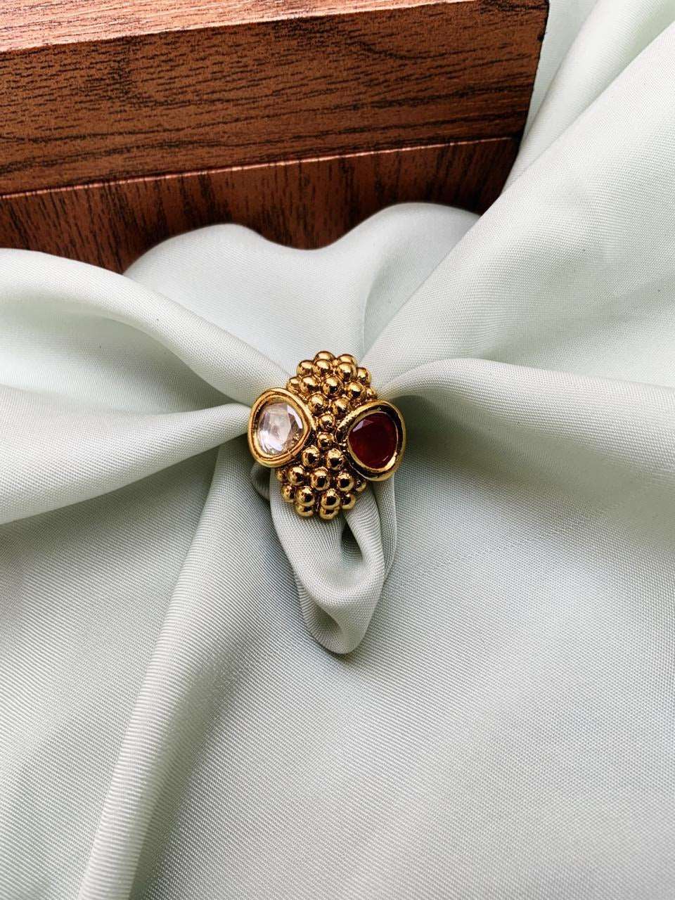 Antique Golden Beautiful Ring - Abdesignsjewellery