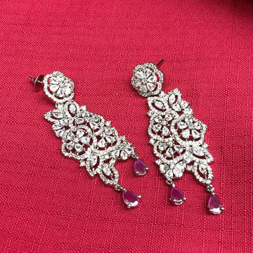 Amazing Silver American Diamond Earrings - Abdesignsjewellery