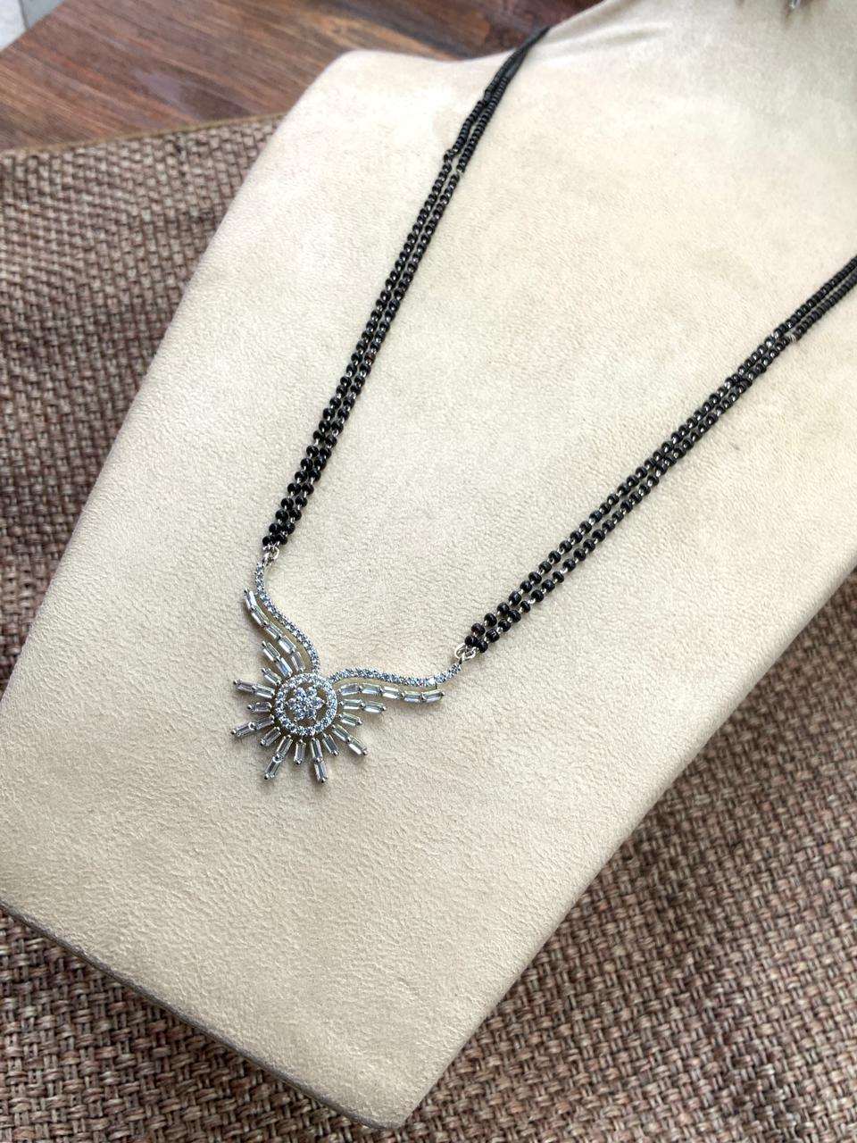 Alice Christy Alluring Silver Choki Diamond Mangalsutra - Abdesignsjewellery