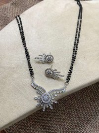 Thumbnail for Alice Christy Alluring Silver Plated Choki Diamond Mangalsutra - Abdesignsjewellery