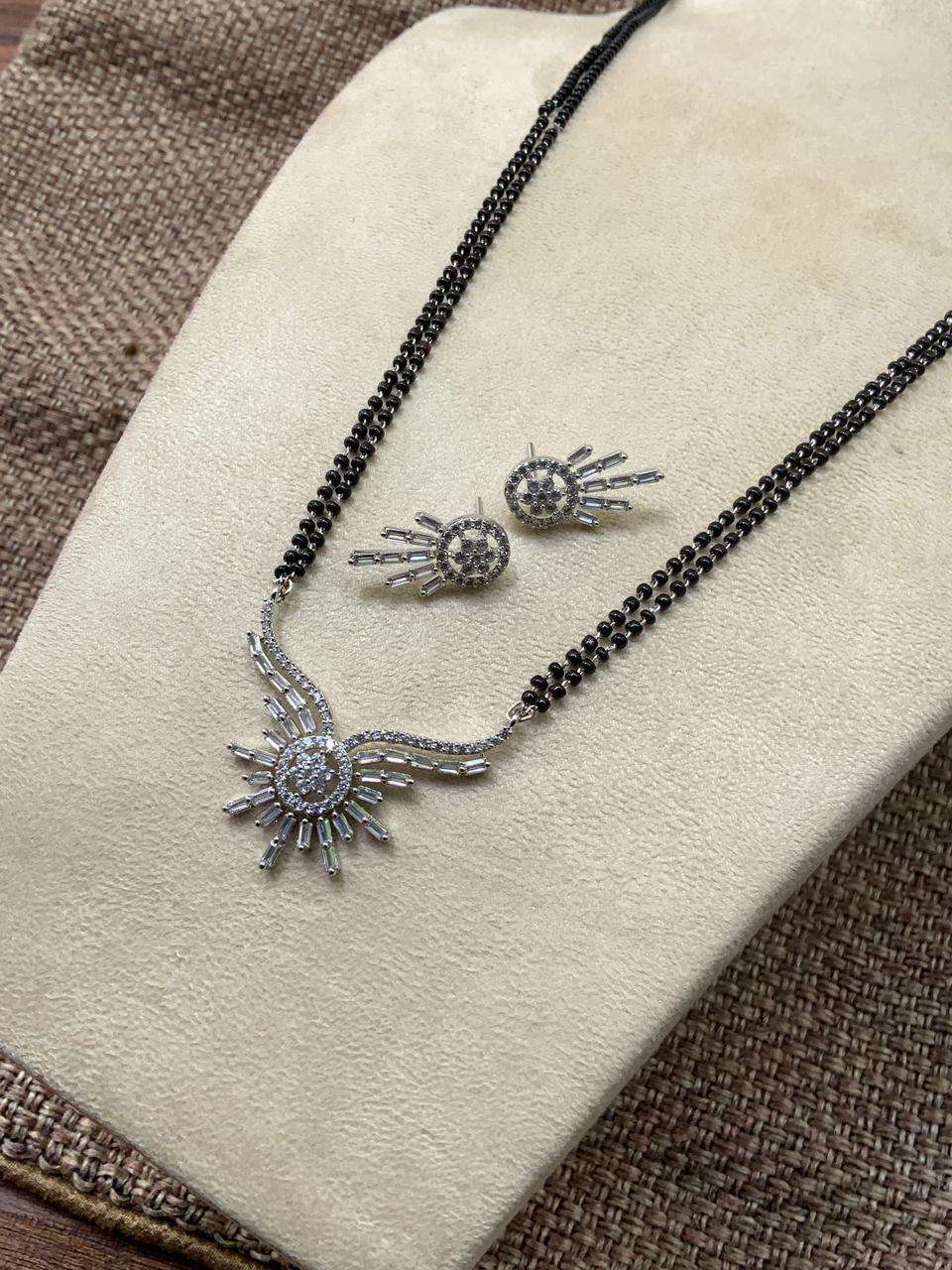 Alice Christy Alluring Silver Choki Diamond Mangalsutra - Abdesignsjewellery