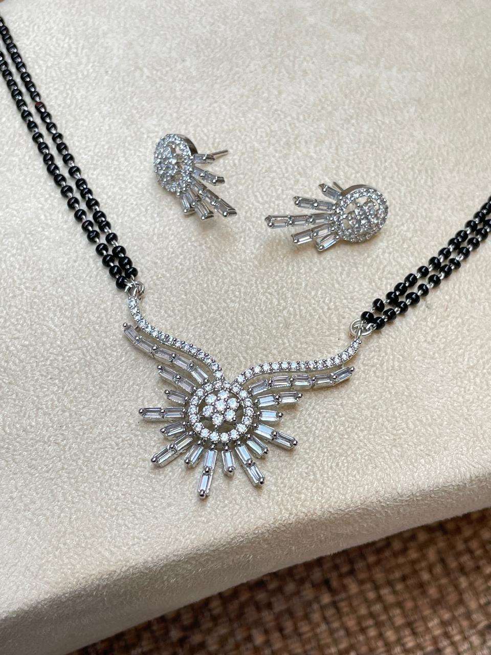 Alice Christy Alluring Silver Choki Diamond Mangalsutra - Abdesignsjewellery