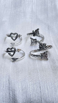 Thumbnail for Adjustable German Silver 2 Toe Rings Combo - Abdesignsjewellery